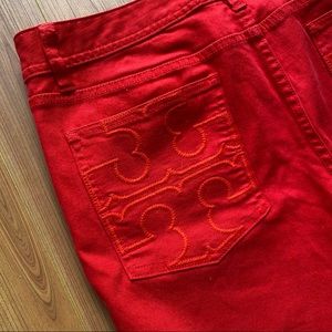 Tory Burch cropped slim boot jeans